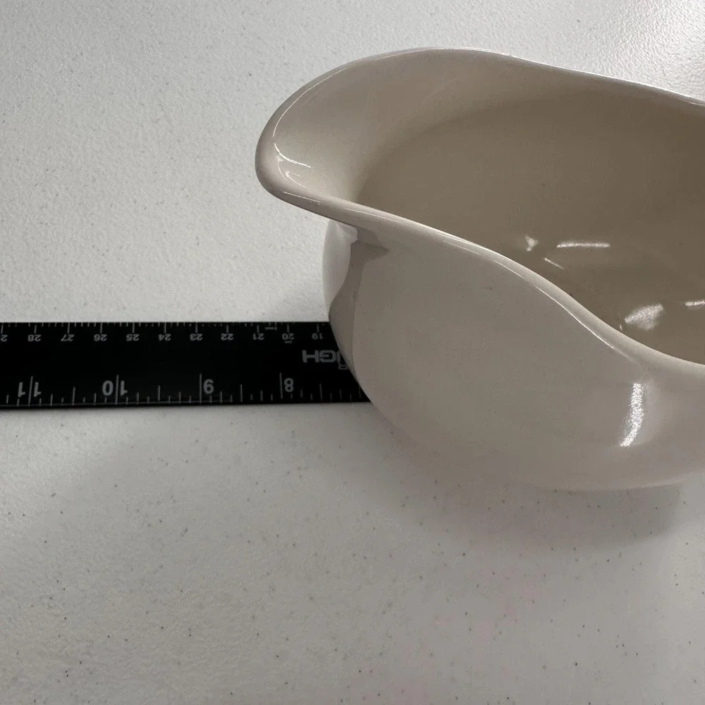 Vintage Pier 1 Ceramic Cream Pitcher Beige Glaze Gravy Sauce Ivory Farmhouse‎